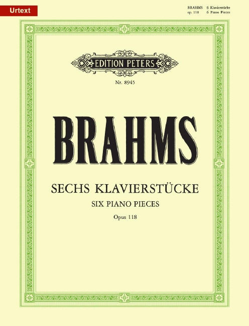 6 Pieces Op. 118 - Johannes Brahms - Piano Edition Peters Piano Solo EP8945