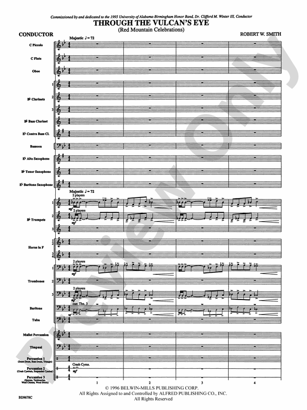 Through the Vulcan's Eye - Concert Band Conductor Score & Parts (Digital Download)