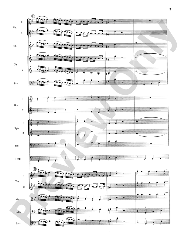 Mozart's Symphony No. 25 in G Minor, 1st & 2nd Movements – Full Orchestra Conductor Score & Parts (Digital Download)
