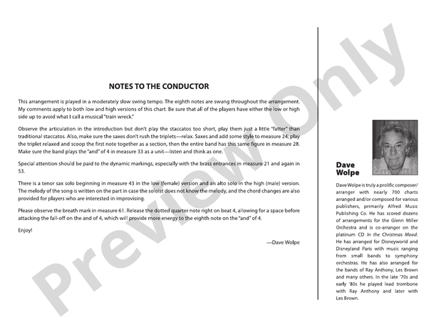 At Last - Jazz Ensemble Conductor Score & Parts(Digital Download)