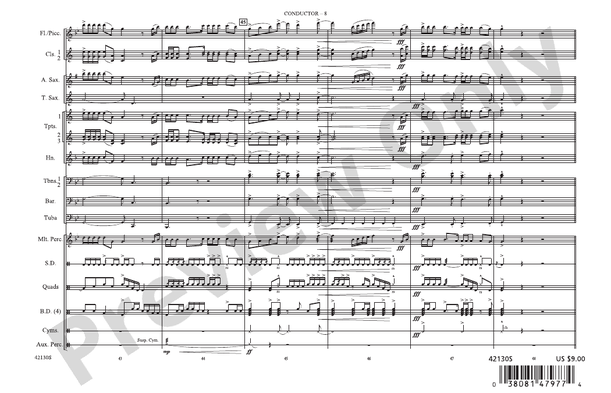 Heart Attack – Marching Band Conductor Score & Parts (Digital Download)