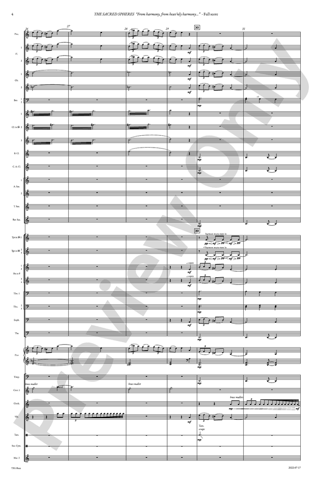 The Sacred Spheres - Concert Band Conductor Score & Parts (Digital Download)