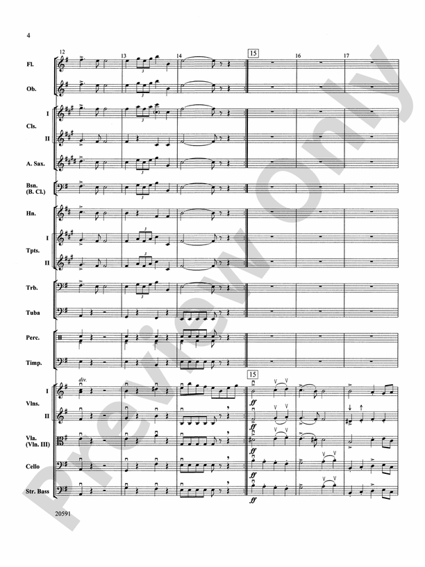 New World Symphony (Fourth Movement) – Full Orchestra Conductor Score & Parts (Digital Download)