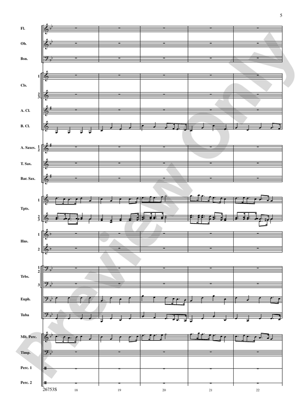 Trumpet March and Ayre - Concert Band Conductor Score & Parts (Digital Download)