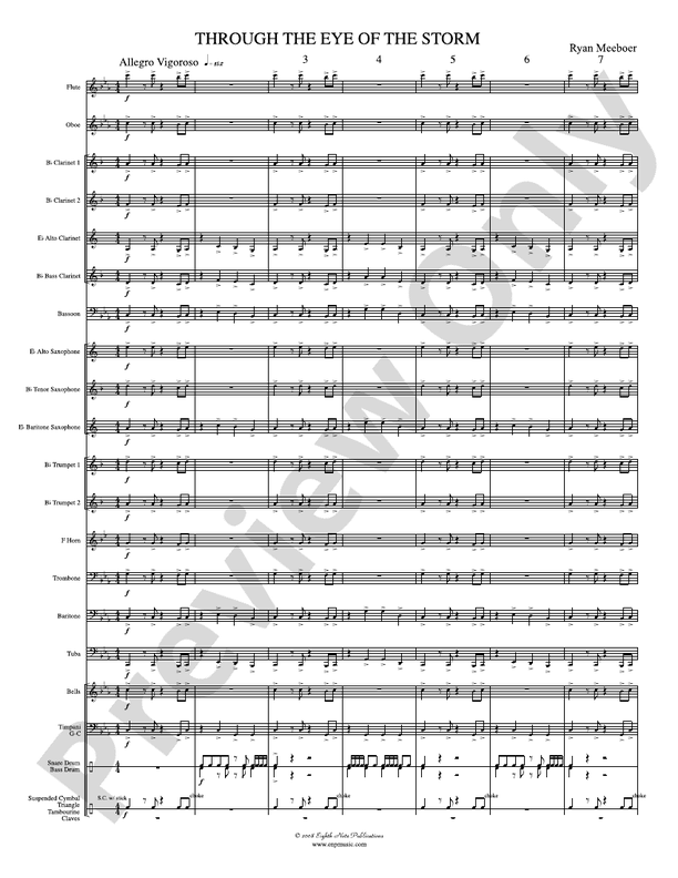 Through the Eye of the Storm - Concert Band Conductor Score & Parts (Digital Download)