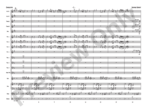 Feather Report - Jazz Ensemble Conductor Score & Parts(Digital Download)