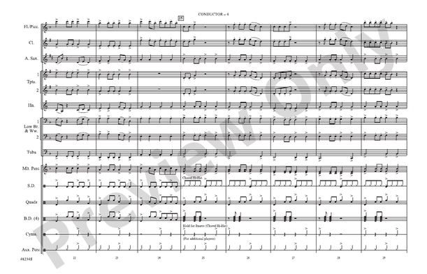 High Hopes (Arr. Victor López) – Marching Band Conductor Score & Parts (Digital Download)