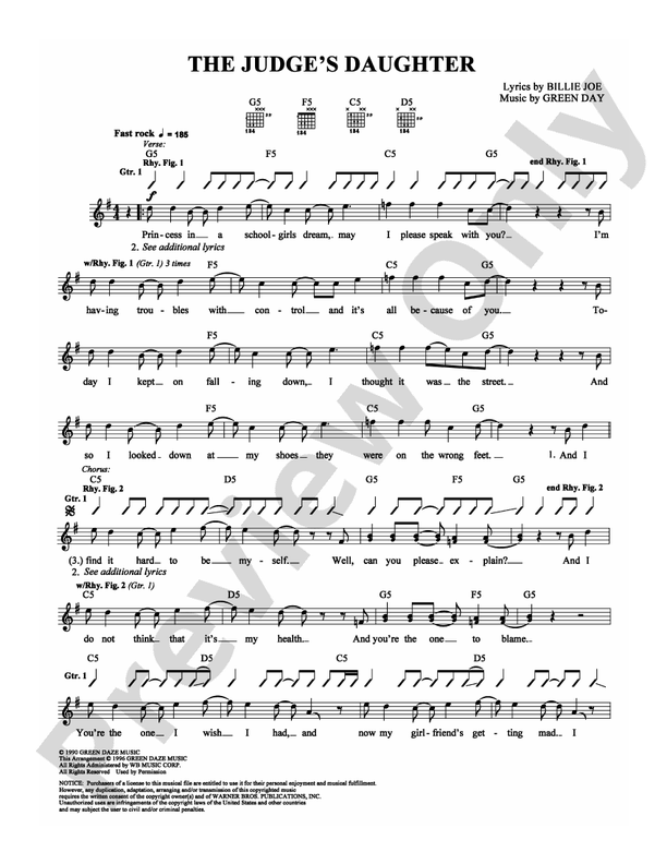 The Judge's Daughter - Guitar TAB (Digital Download)