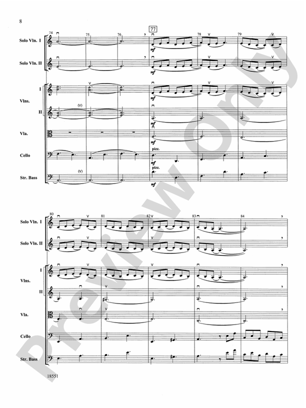 Bailes para Orquesta (For Two Solo Violins and String Orchestra) – String Orchestra Conductor Score & Parts (Digital Download)