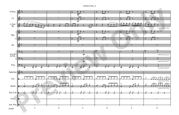 Black Eyes – Marching Band Conductor Score & Parts (Digital Download)