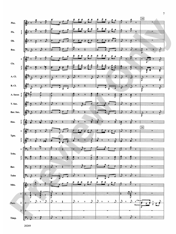 Night in the Tropics - Concert Band Conductor Score & Parts (Digital Download)