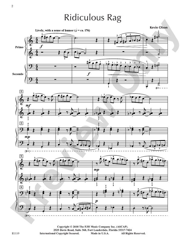 Ridiculous Rag - Piano (Digital Download)