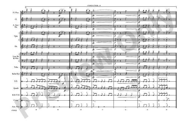 High Hopes (Arr. Doug Adams) – Marching Band Conductor Score & Parts (Digital Download)