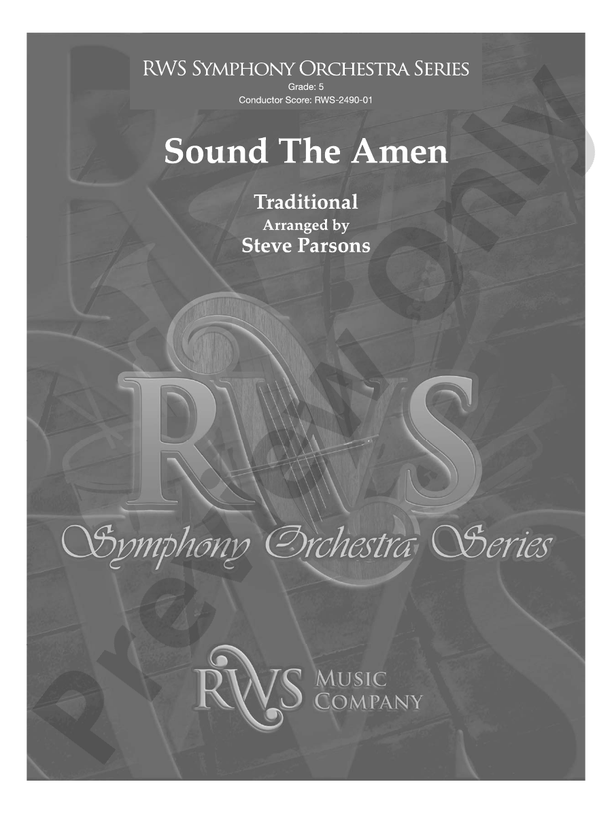 Sound the Amen - Full Orchestra Conductor Score & Parts (Digital Download)