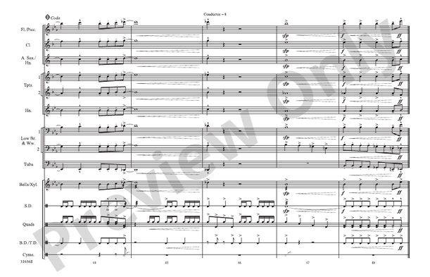 Disco Inferno – Marching Band Conductor Score & Parts (Digital Download)