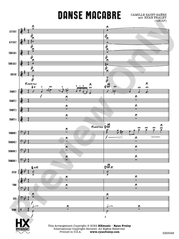 Danse Macabre – Jazz Ensemble Conductor Score & Parts (Digital Download)