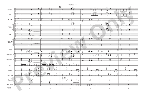 For Your Eyes Only / Goldfinger – Marching Band Conductor Score & Parts (Digital Download)