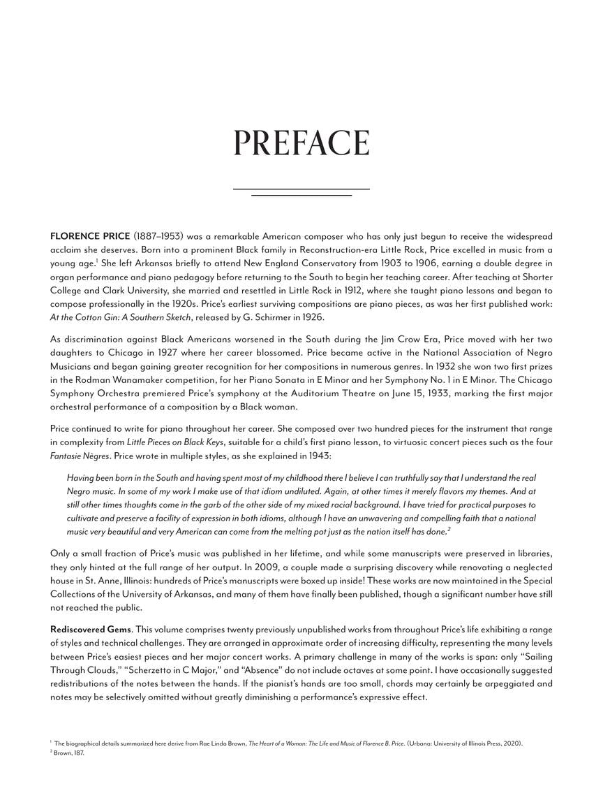 Florence Price - Rediscovered Gems for Piano Solo - Hal Leonard