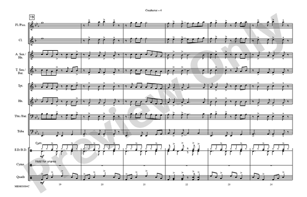 Another Saturday Night – Marching Band Conductor Score & Parts (Digital Download)