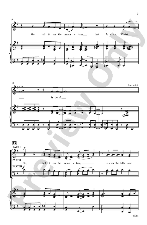 Go Tell It! – 3-Part Mixed Choral Octavo (Digital Download)