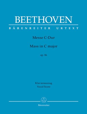 Mass in C major Op. 86 - Vocal Score - Ludwig van Beethoven - Classical Vocal Barenreiter Vocal Score