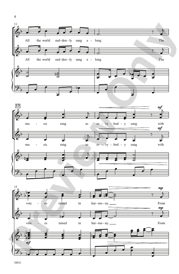 Everyone Sang – SSA Choral Octavo (Digital Download)