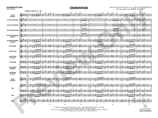 Domino - Jazz Ensemble Conductor Score & Parts (Digital Download)