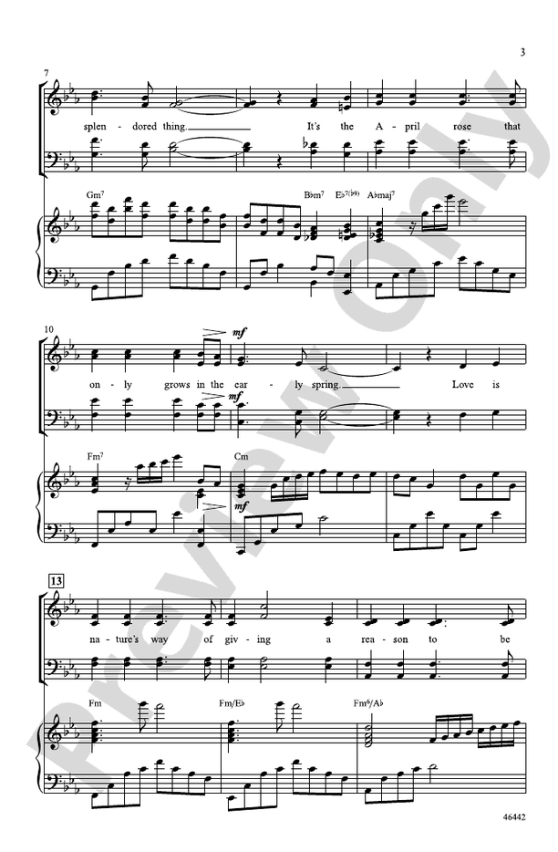 Love Is a Many Splendored Thing - Arr. Mark Hayes – SATB Choral Octavo (Digital Download)