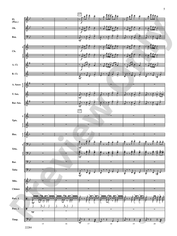 We Shall Lift Lamps of Courage - Concert Band Conductor Score & Parts (Digital Download)