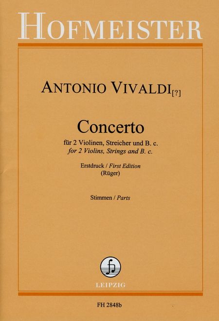 Vivaldi - Concerto for 2 Violins, Strings & Basso Continuo - String Orchestra Parts Hofmeister FH2848B