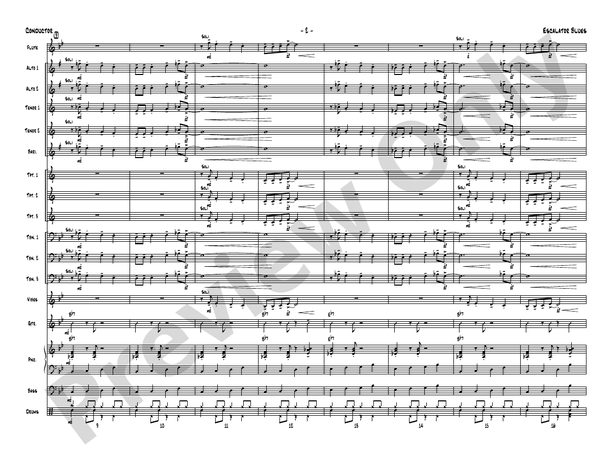 Escalator Blues - Jazz Ensemble Conductor Score & Parts (Digital Download)