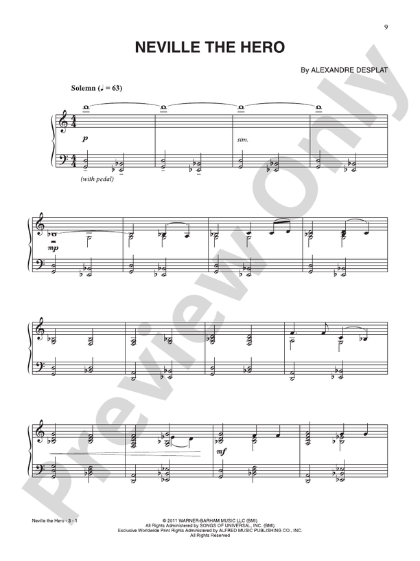 Neville the Hero (from "Harry Potter and the Deathly Hallows Part 2") - Piano (Digital Download)