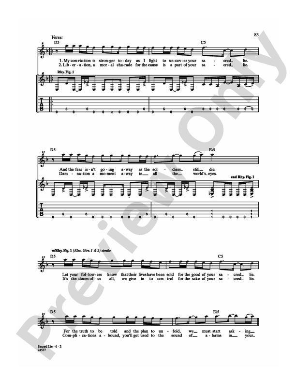 Sacred Lie - Guitar TAB (Digital Download)