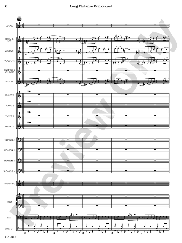 Long Distance Runaround – Jazz Ensemble Conductor Score & Parts (Digital Download)