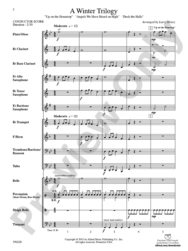 A Winter Trilogy - Concert Band Conductor Score & Parts (Digital Download)