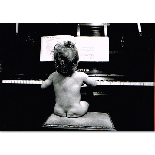 Greeting Card - Baby Playing Piano Baby Beethoven The Alternative Images Company