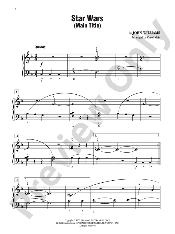 Star Wars Main Theme (from "Star Wars") - DSM-PS-0012813 - Piano (Digital Download)