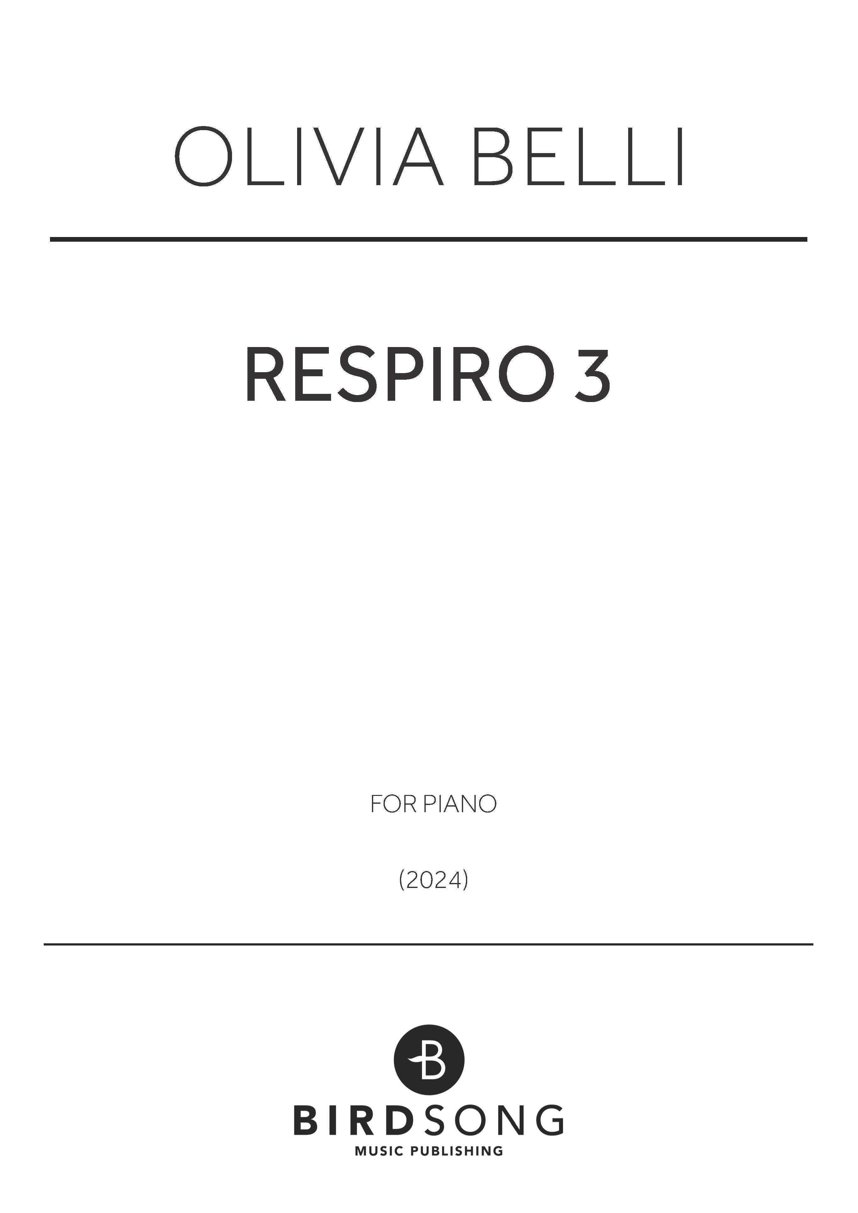 Belli - Respiro 3 - Piano Solo (Digital Download)