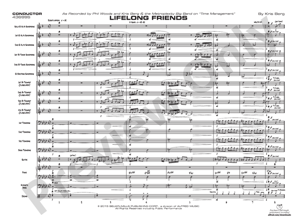 Lifelong Friends - Jazz Ensemble Conductor Score & Parts(Digital Download)