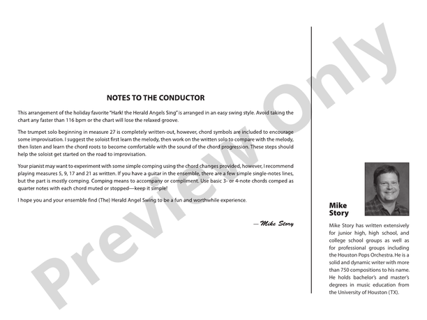 The Herald Angels Swing - Jazz Ensemble Conductor Score & Parts (Digital Download)