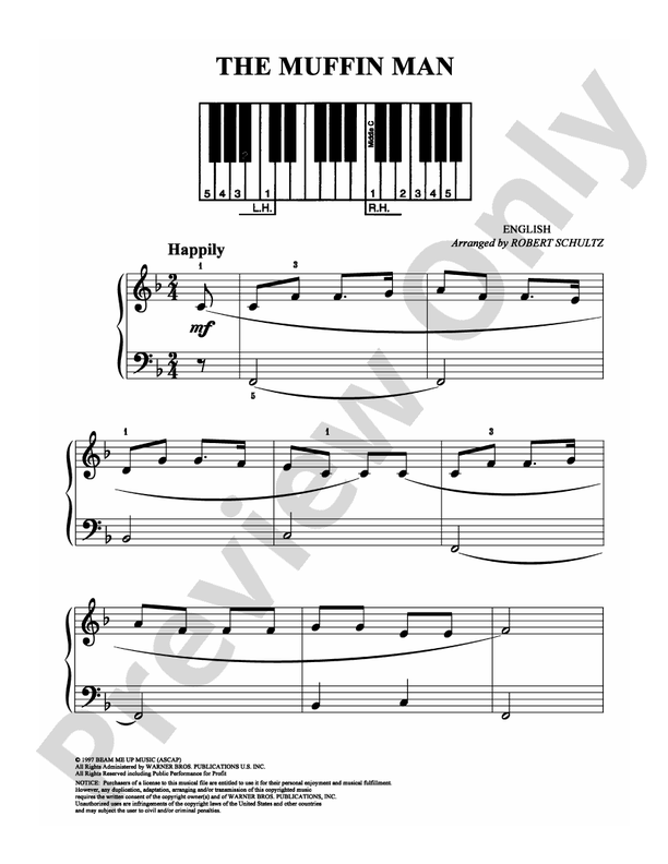 The Muffin Man - Arr. Robert Schultz - Easy Piano (Digital Download)