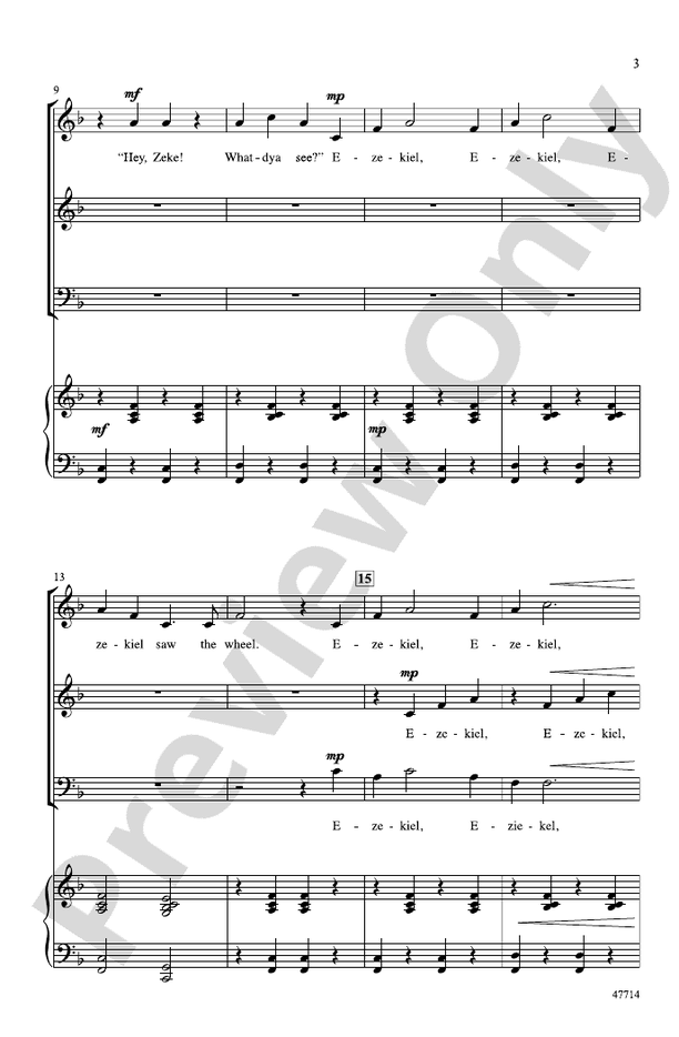 Ezekiel Saw the Wheel – 3-Part Mixed Choral Octavo (Digital Download)