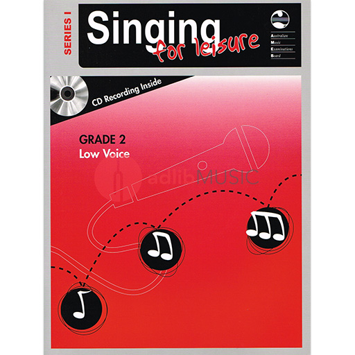 Singing For Leisure Series 1 Grade 2 - Low Voice/CD AMEB 1203082939