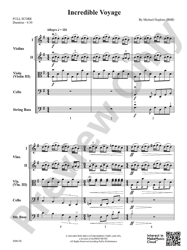 Incredible Voyage – String Orchestra Conductor Score & Parts