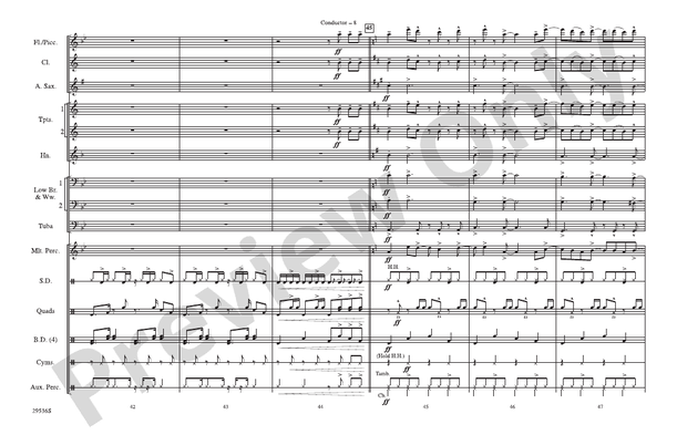 Into the Night – Marching Band Conductor Score & Parts (Digital Download)
