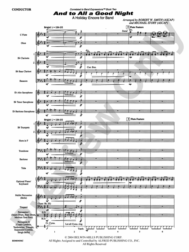 And to All a Good Night (A Holiday Encore for Band) - Concert Band Conductor Score & Parts (Digital Download)