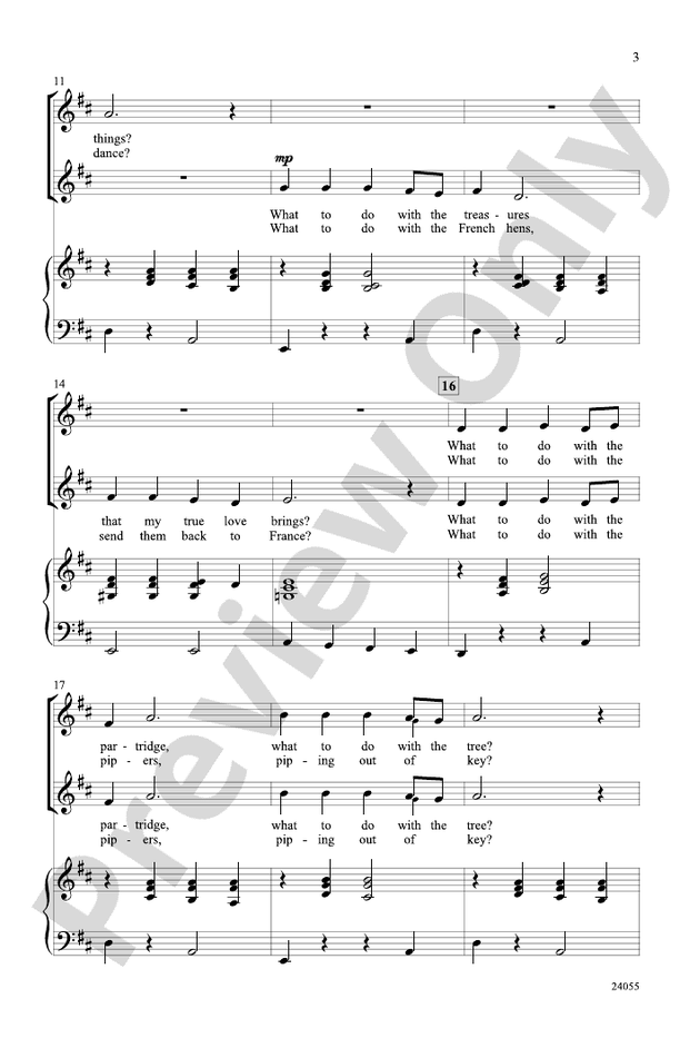 My True Love Gave to Me – 2-Part Choral Octavo (Digital Download)
