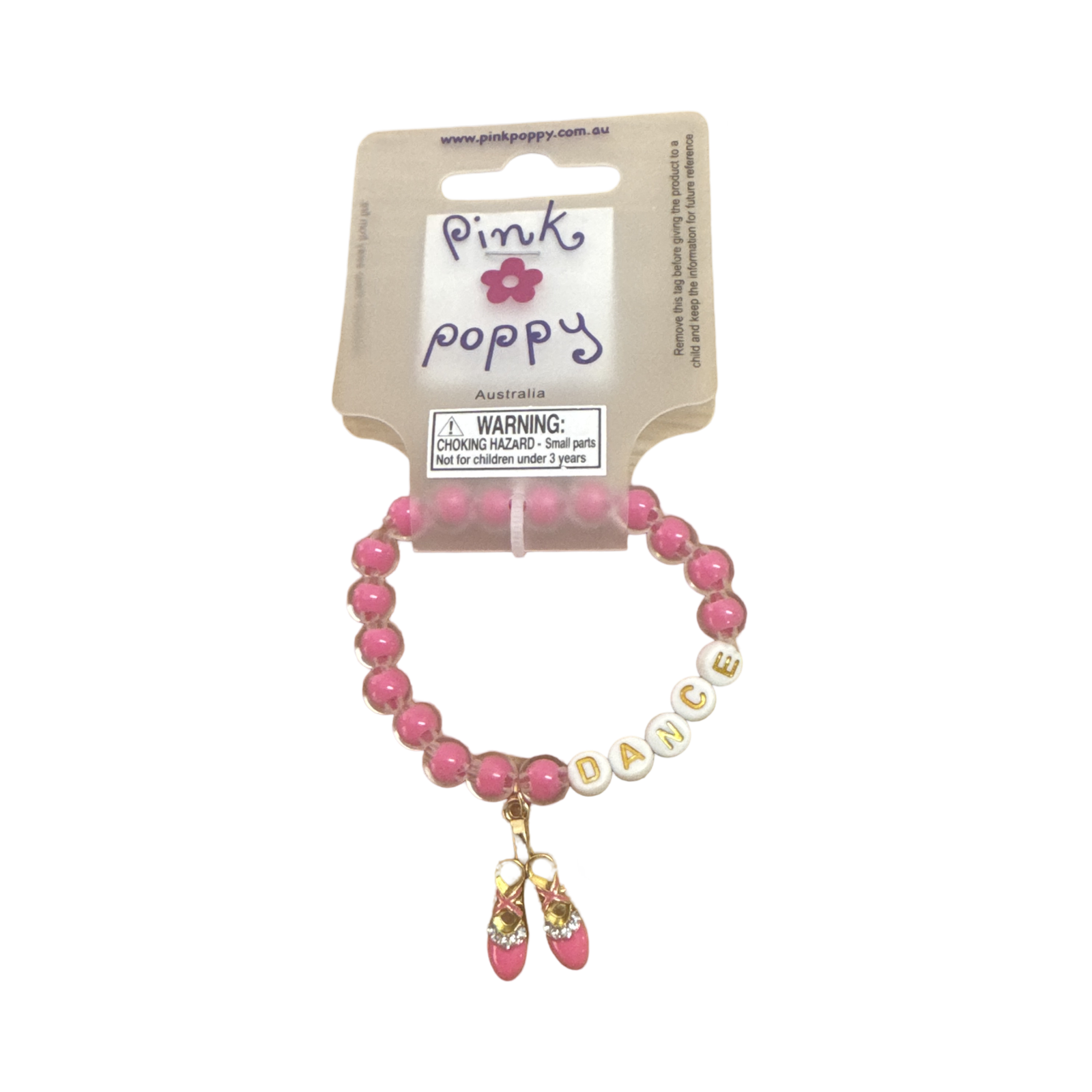 Ballet Bracelet with Dance Letters and Ballet Shoes
