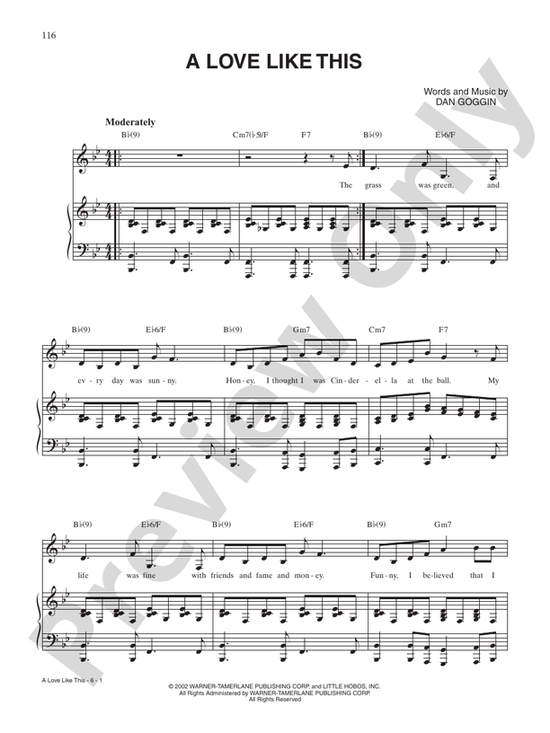 A Love Like This (from Meshuggah-Nuns) - PVG (Digital Download)