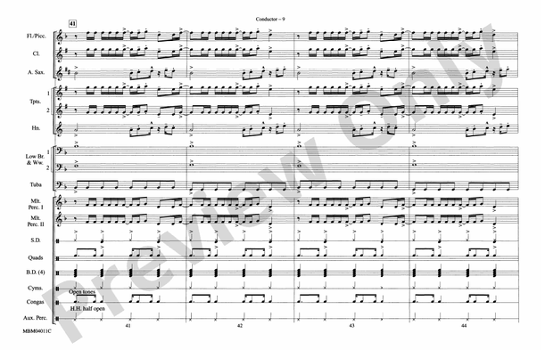 Crazy in Love (Arr. Ralph Ford) – Marching Band Conductor Score & Parts (Digital Download)